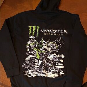 Monster Energy Black Motorcycle Hoodie-size XL- NWOT